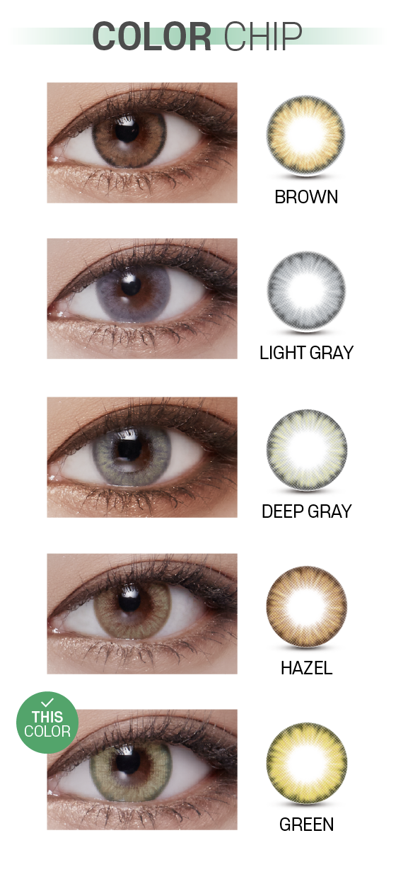 Lensvery Wonder Eye Green - 月con (2p)