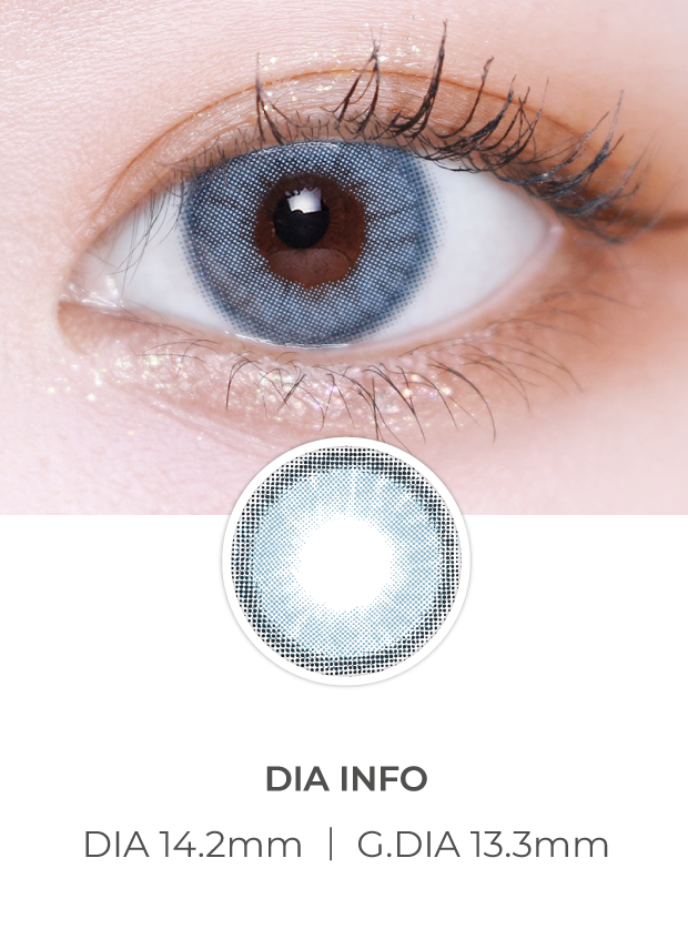 Lensvery Silhouette Blue Gray - 月con (2p)