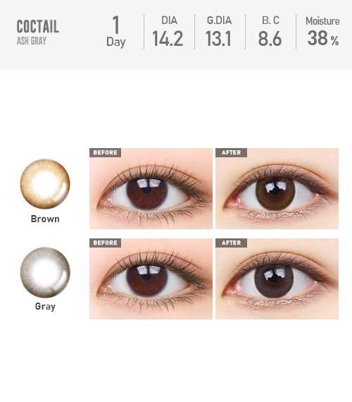 Lensme COCKTAIL 1-DAY ASH GRAY (20P)