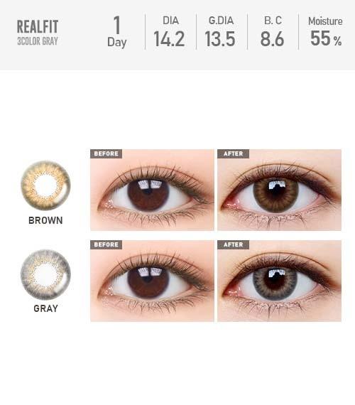 Lensme Realfit 3Color 1 Day Brown (30P)