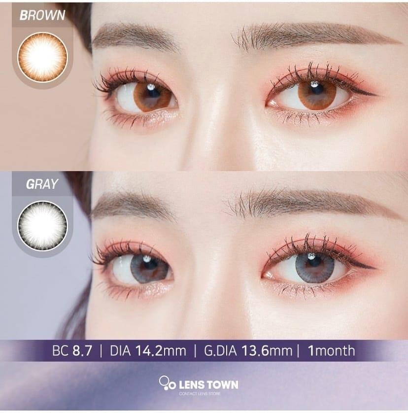 Lenstown Comfit Brown - 月con (2P)