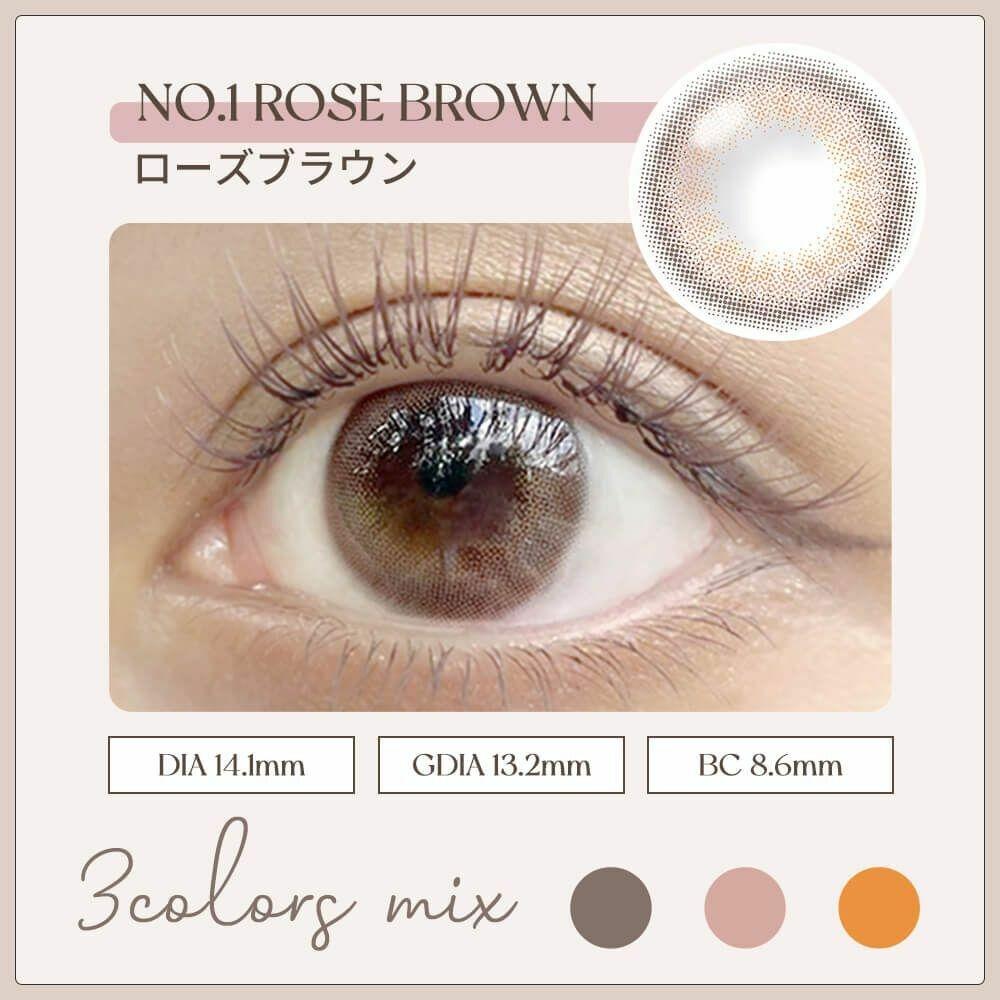 ANGEL EYES by KAREN FUJII - 1 Day ROSE BROWN (10P)