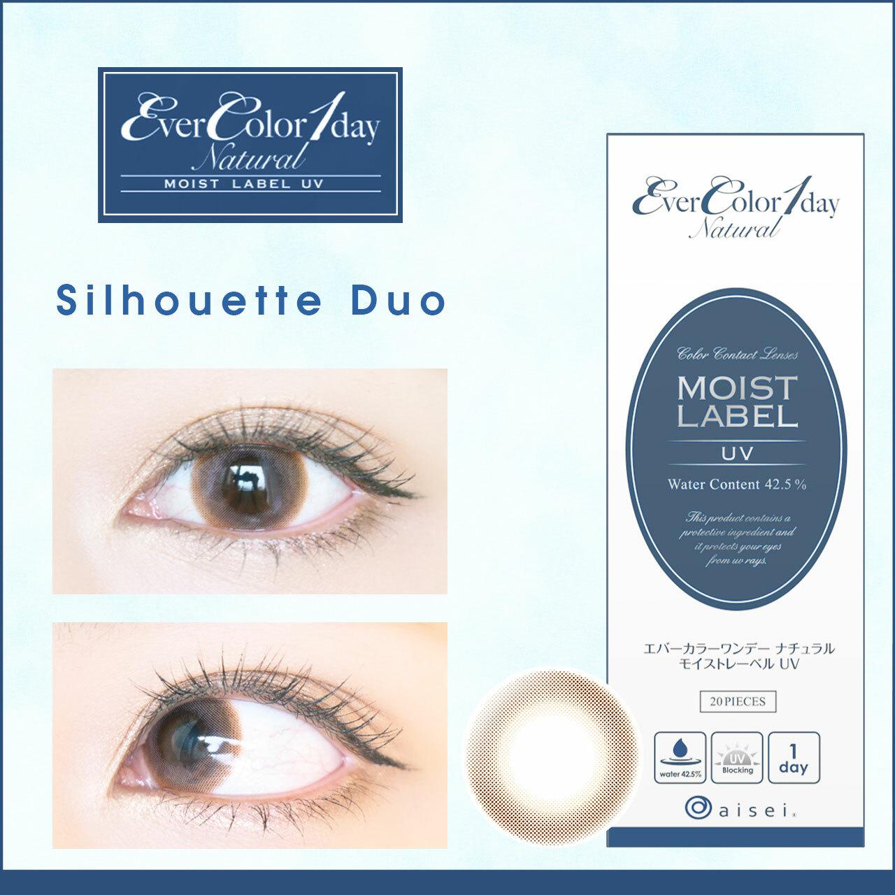 EverColor -1day Natural MOIST LABEL UV - Silhouette Duo  (20P)
