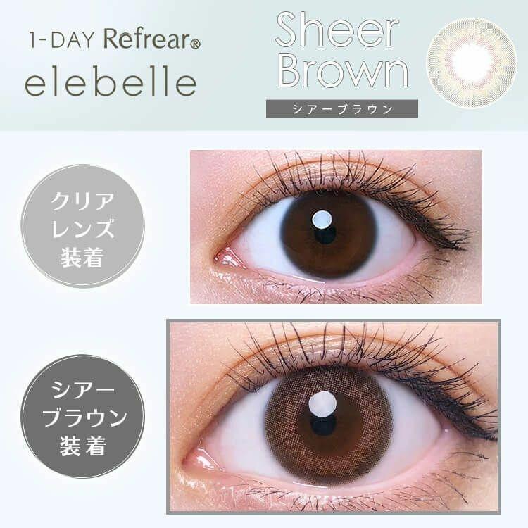 1-DAY Refrear elebelle - Sheer Brown (10P)