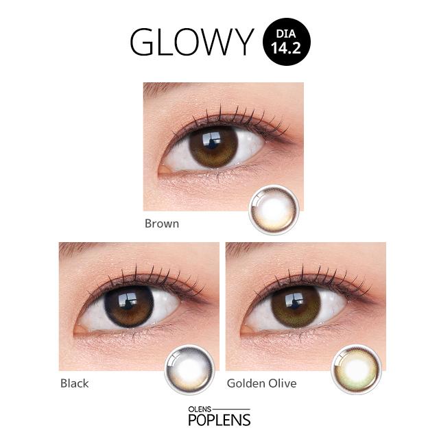 Olens Glowy 1Day Black (10P)
