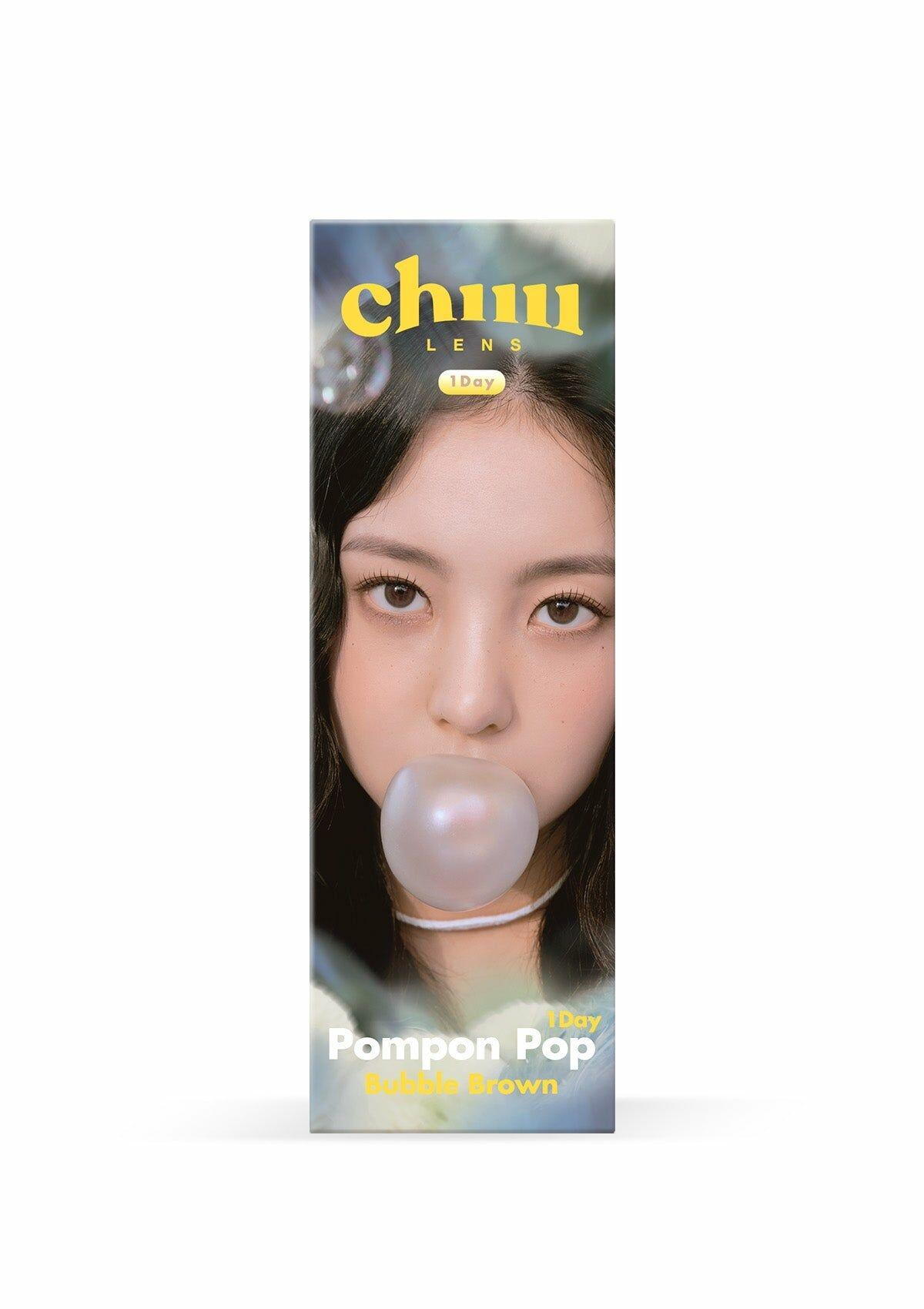 Chuu Lens Pompon Pop 1Day Bubble Brown (10P)