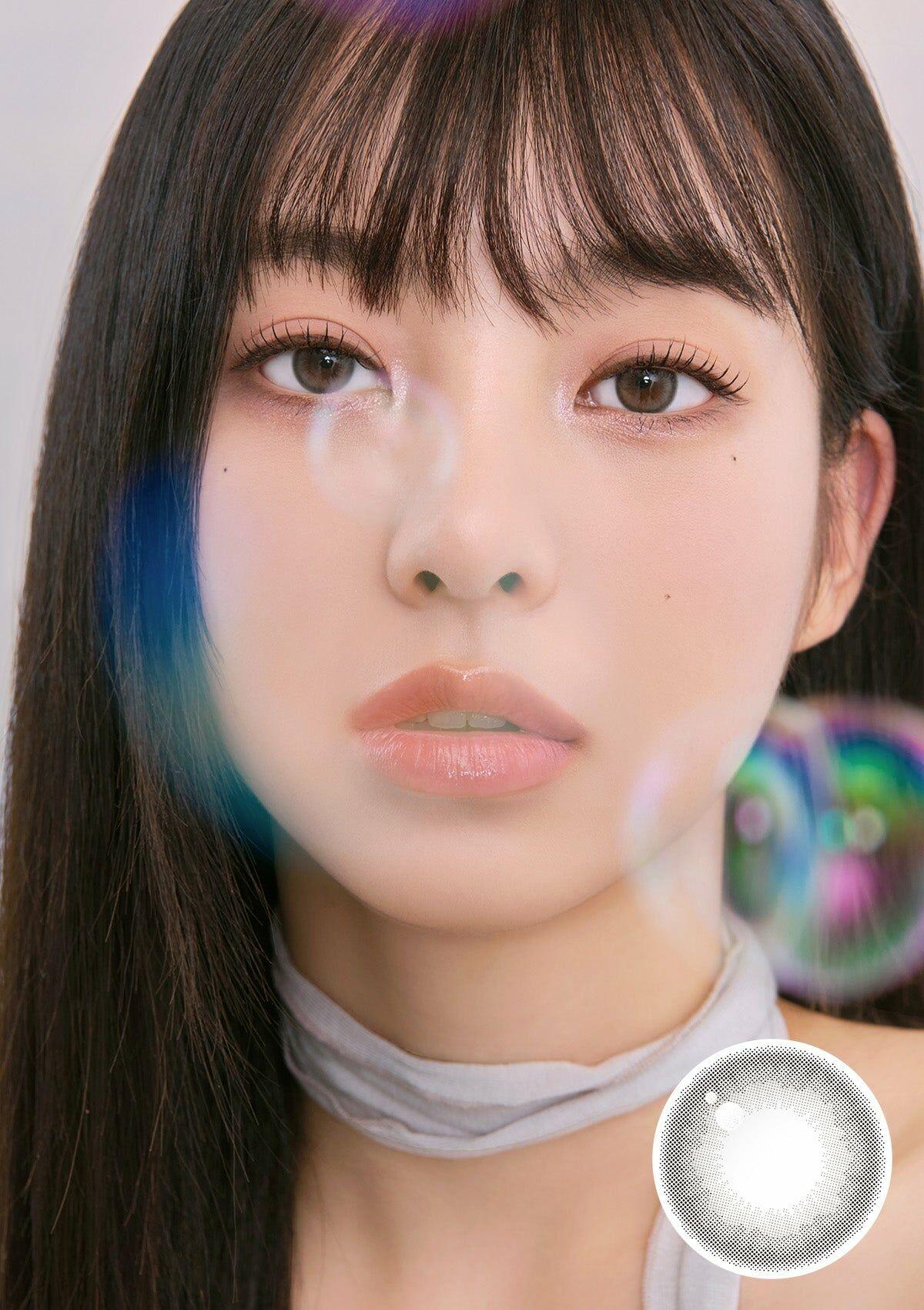 Chuu Lens Pompon Pop 1Day Bubble gray (10P)