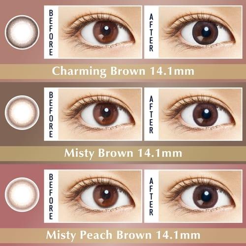 Naturali - SILICONE HYDROGEL 1 Day - Misty Peach Brown (10P)