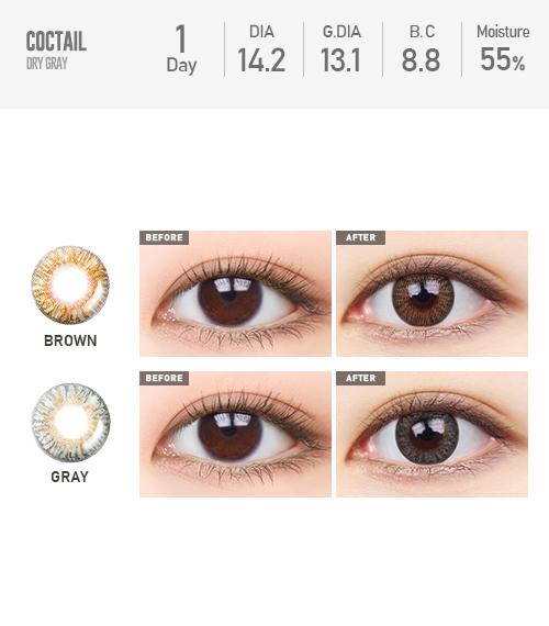 Lensme COCKTAIL 1-DAY DRY GRAY (10p)