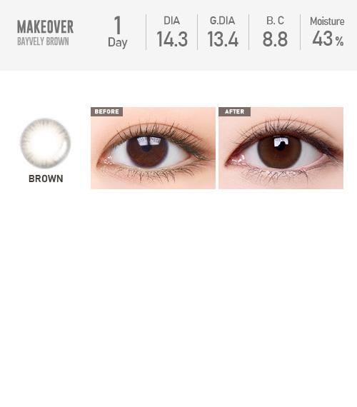 Lensme MAKE OVER BASIC 1 DAY BAYVELY BROWN (20P)