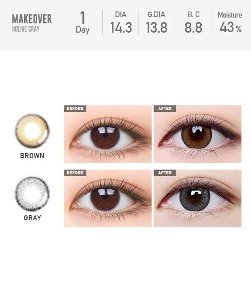 Lensme MAKE OVER TRENDY 1 DAY HOLIVE GRAY (20P)