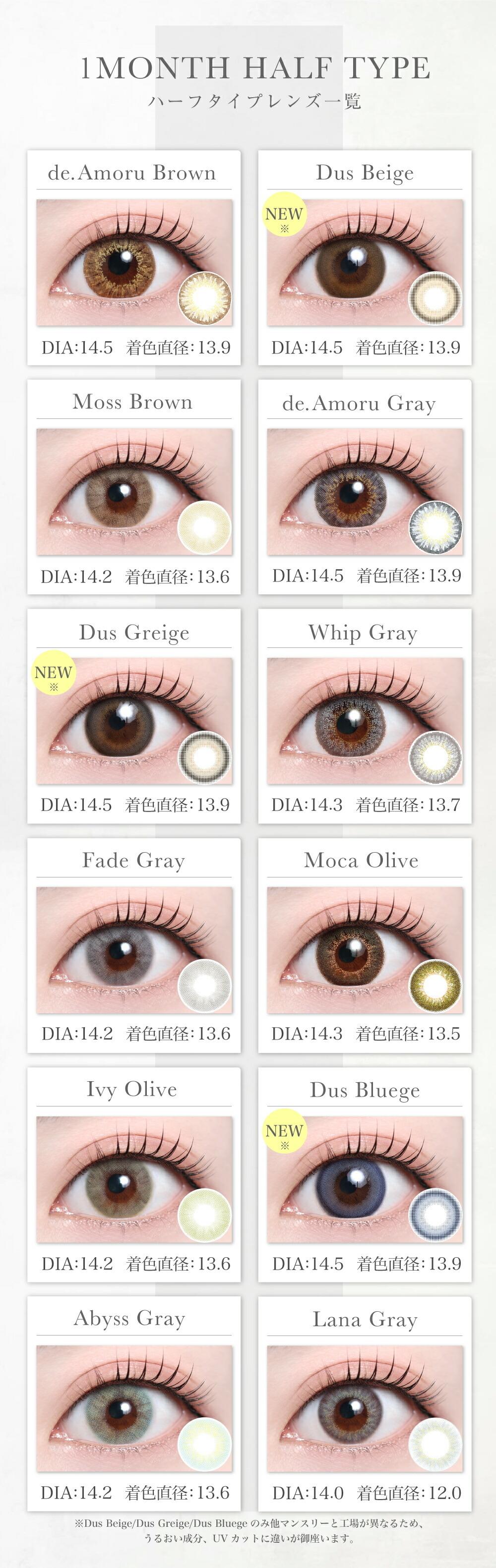 TeAmo - 1month Half Type - Lana Gray (2P)