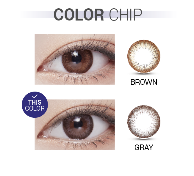 Lensvery Rosee Romantic Gray - 月con (2p)