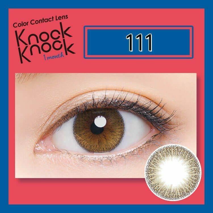 Knock Knock - 111 Natural Brown - 月con (2P)