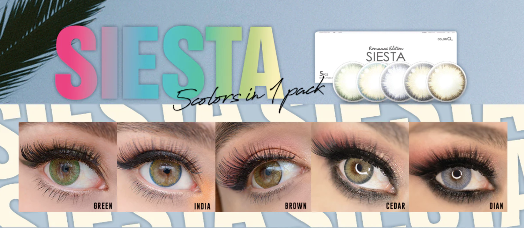 Lenstown - Siesta 5色 - 月con (5對)