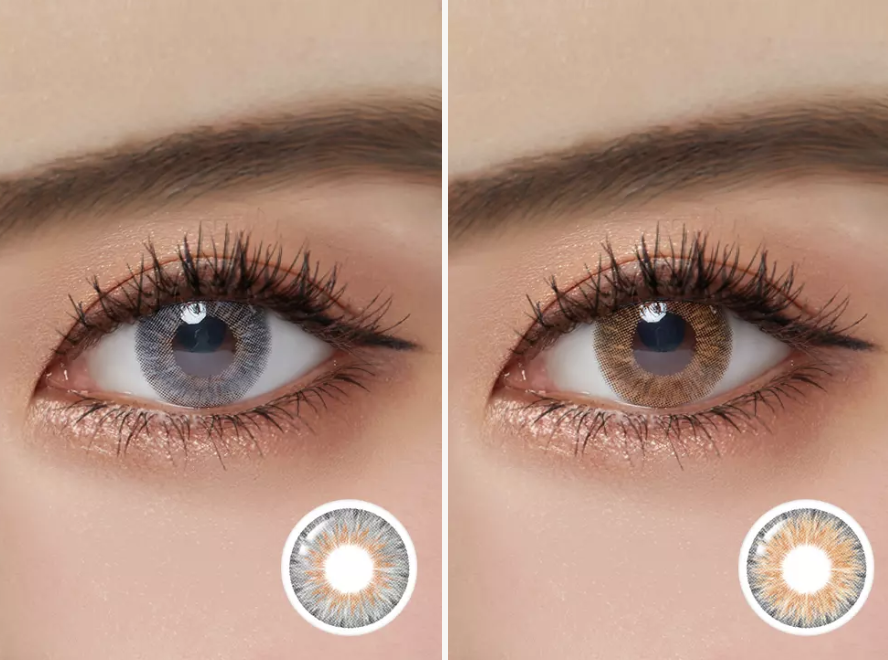 Lenstown Aquafit Gray - 月con (2P)