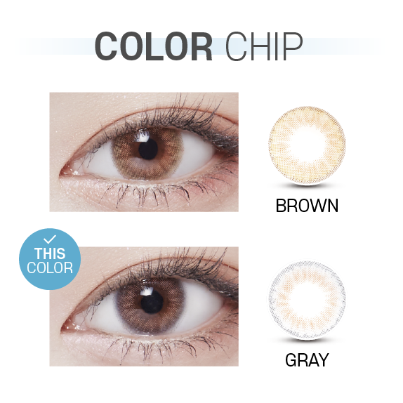 Lensvery Lsome Gray - 月con (2p)