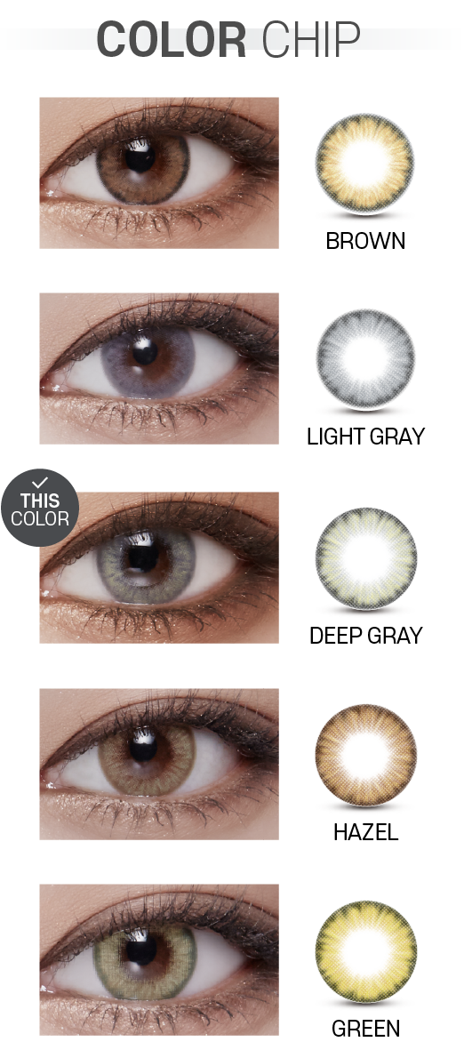 Lensvery Wonder Eye Deep Gray - 月con (2p)