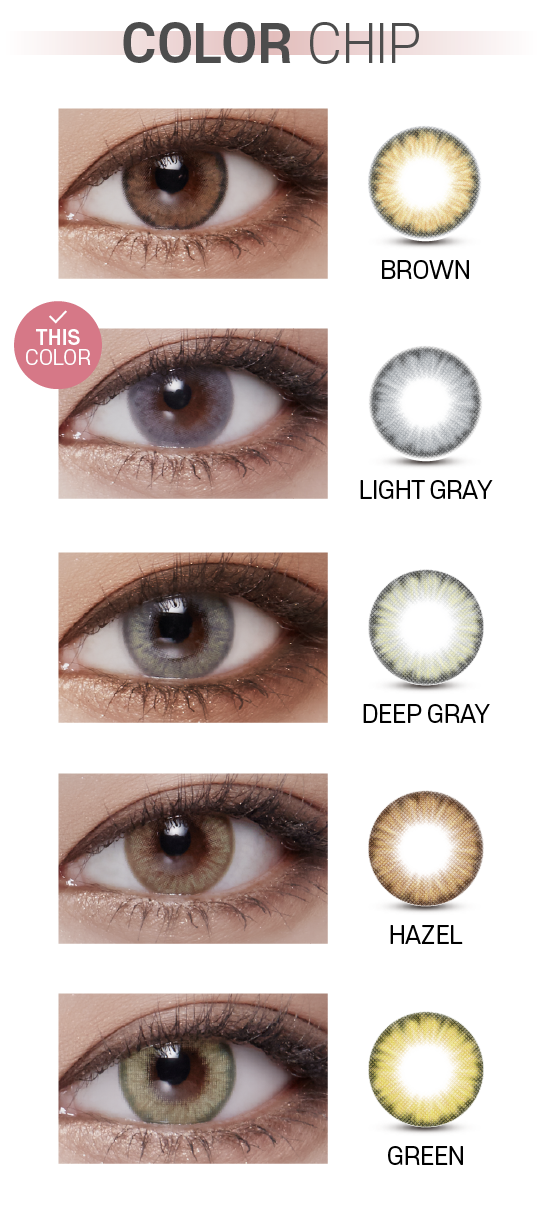 Lensvery Wonder Eye Light Gray - 月con (2p)