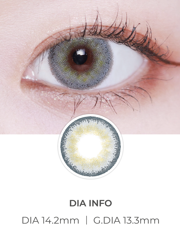 Lensvery Silhouette Gray - 月con (2p)