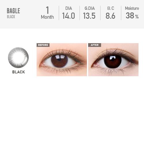 Lensme BAGLE BLACK-月con